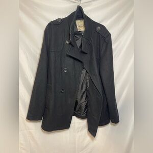 American Rag Black Military Jacket Wool Coat